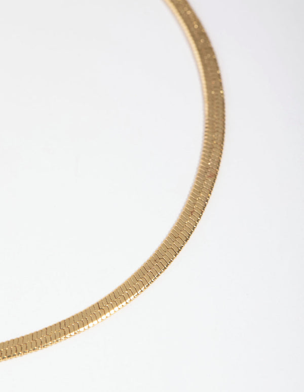 Gold Plated Thin Snake Chain Bracelet