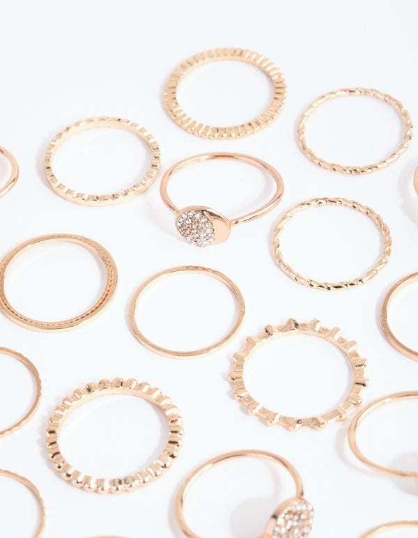 Gold Moon Phase Ring 24-Pack