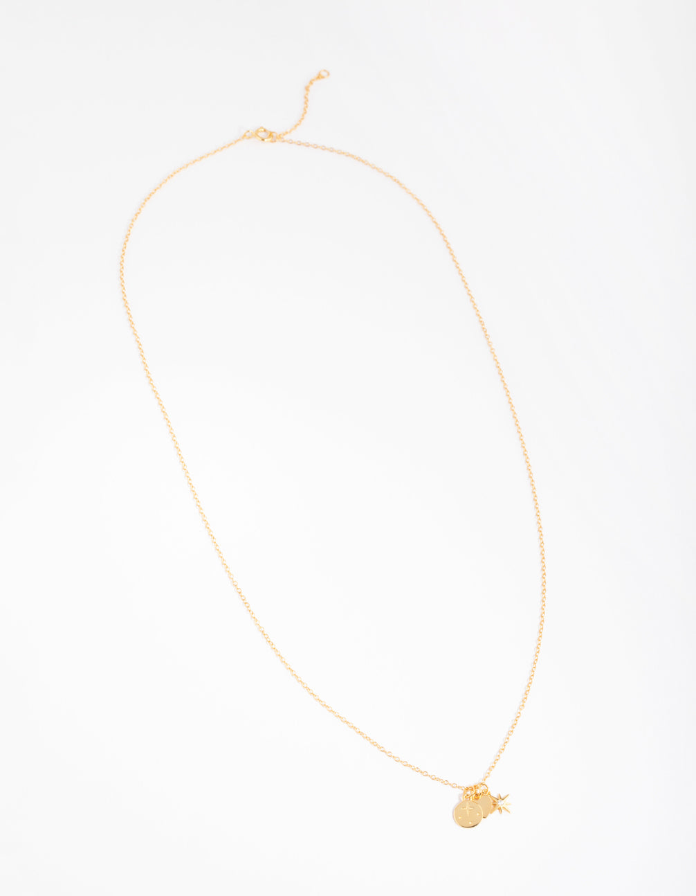 Gold Plated Sterling Silver Celestial Charm Necklace