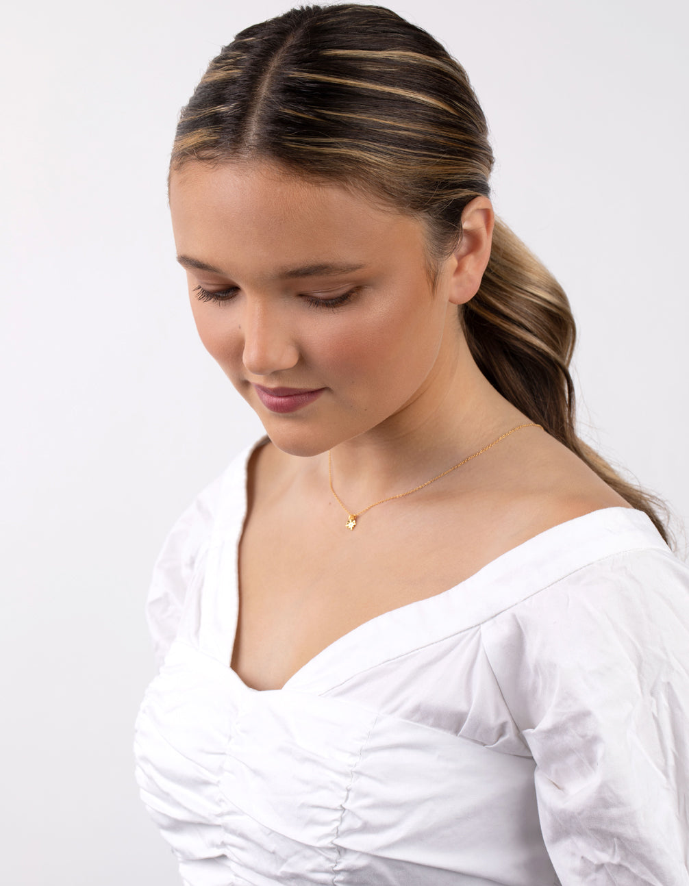 Gold Plated Sterling Silver Celestial Charm Necklace