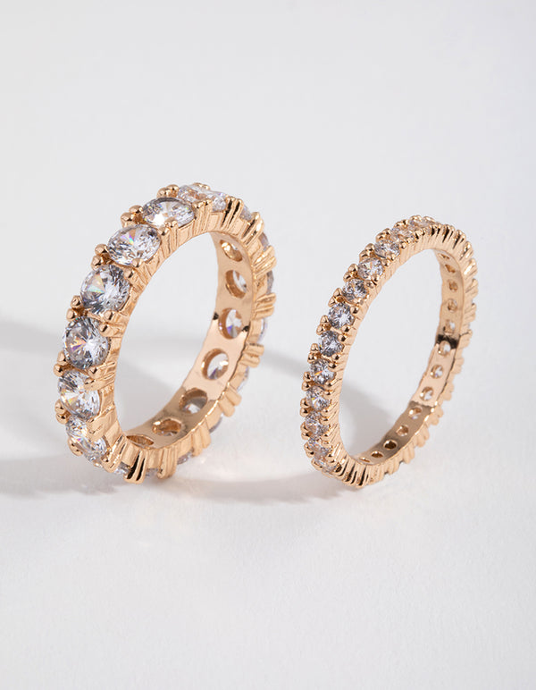 Gold Double Band Set Ring