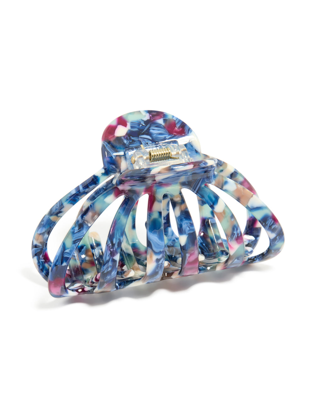 Acrylic Blue Marble Wide Claw