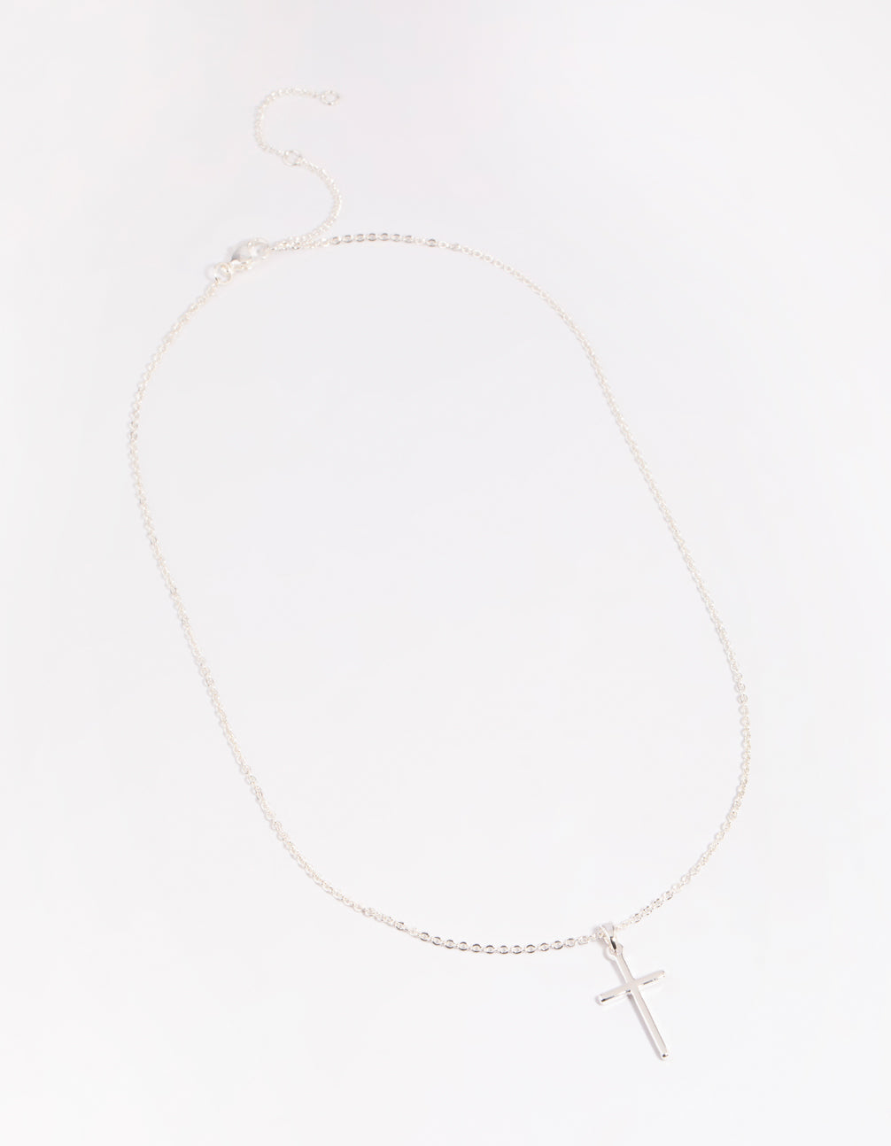 Silver Plated 45cm Cross Necklace