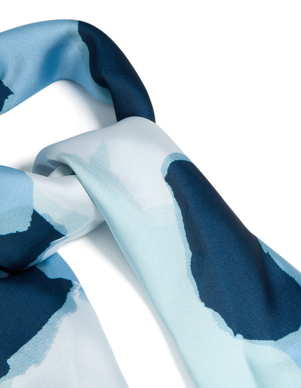 Blue Splatter Bandana Hair Scarf