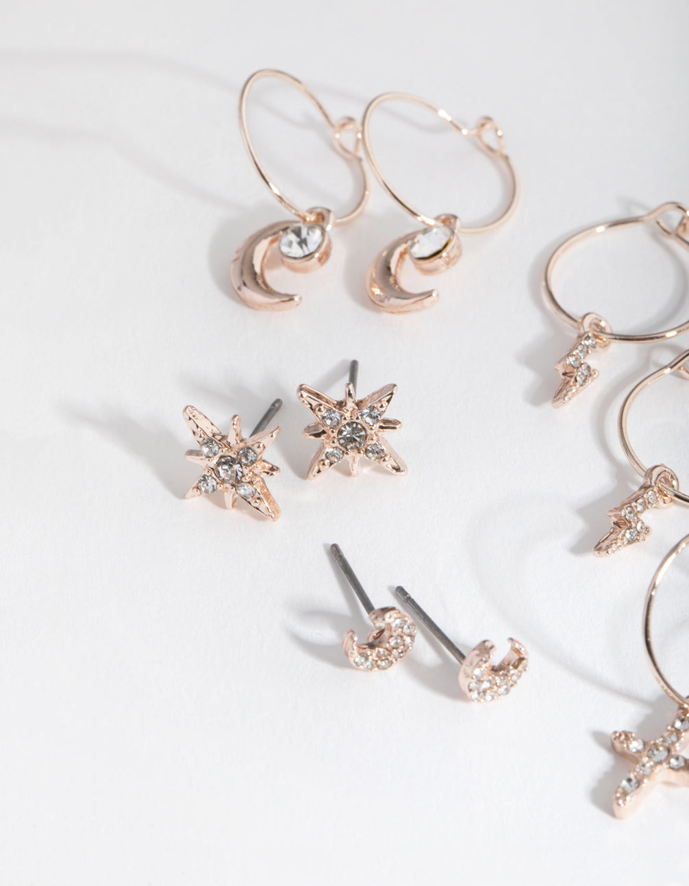 Rose Gold Celestial Sleeper 6-Pack Earring