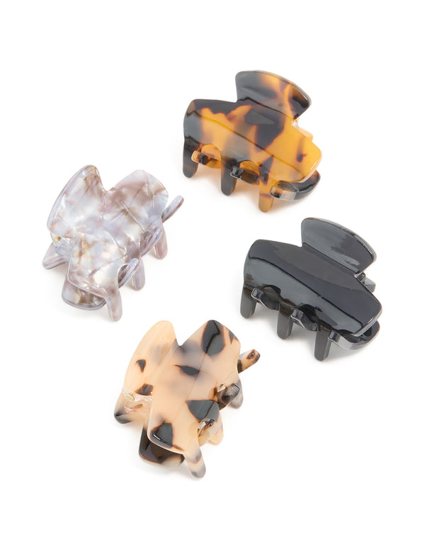 Acrylic Mini Mixed Tortoise Shell 4-Pack Claws