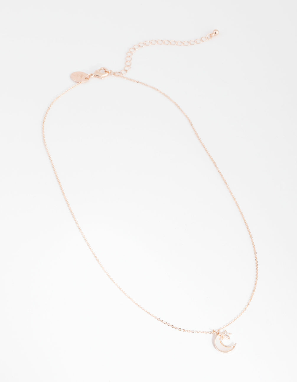 Rose Gold Moon & Star Necklace
