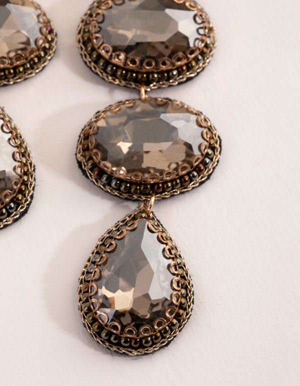 Statement Oval Drop Earrings
