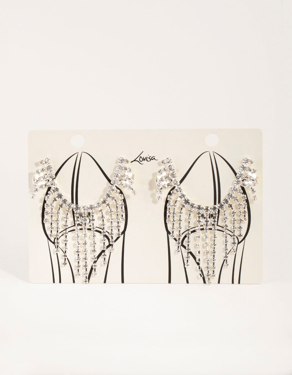 Crystal Back Drape Shoe Clip