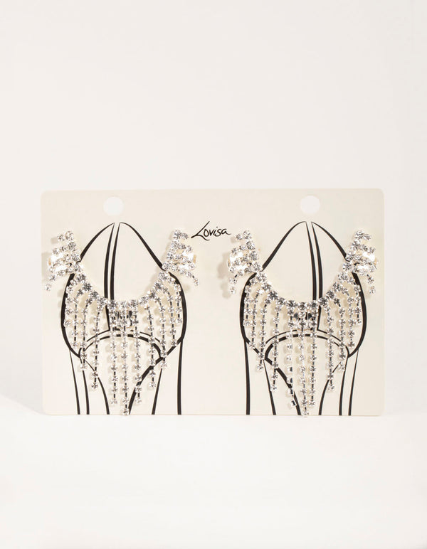Crystal Back Drape Shoe Clip