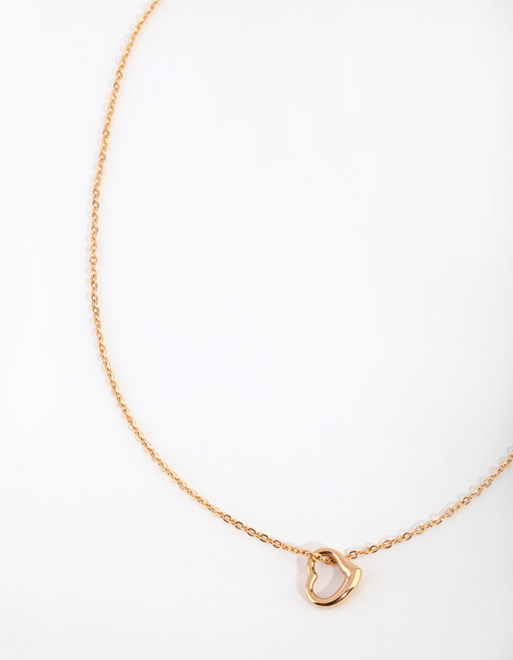 Gold-Plated Surgical Steel Open Heart Necklace