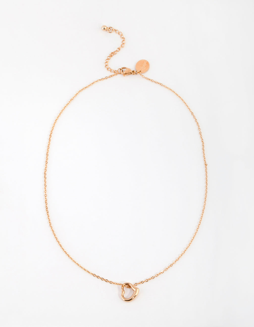 Gold-Plated Surgical Steel Open Heart Necklace