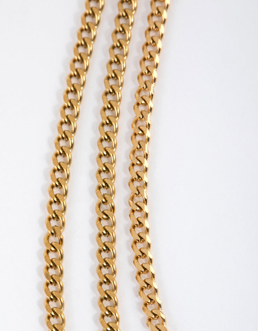 Gold Plated Surgical Steel Layered Curb Necklace