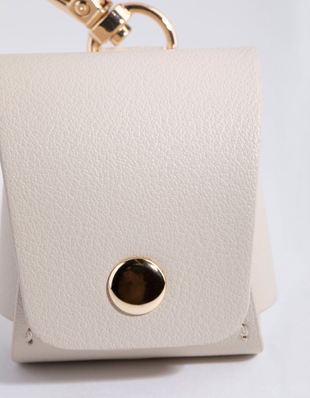 Tall Cream PU Leather Earpod Case