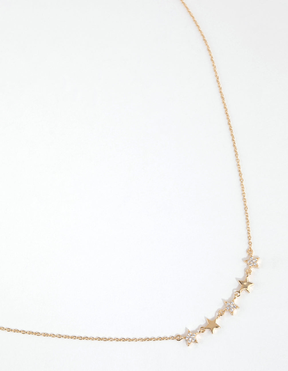 Gold Plated Sterling Silver Cubic Zirconia Starry Necklace