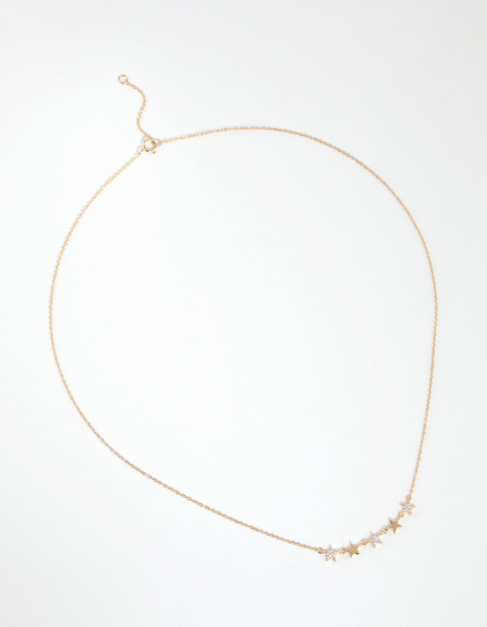 Gold Plated Sterling Silver Cubic Zirconia Starry Necklace
