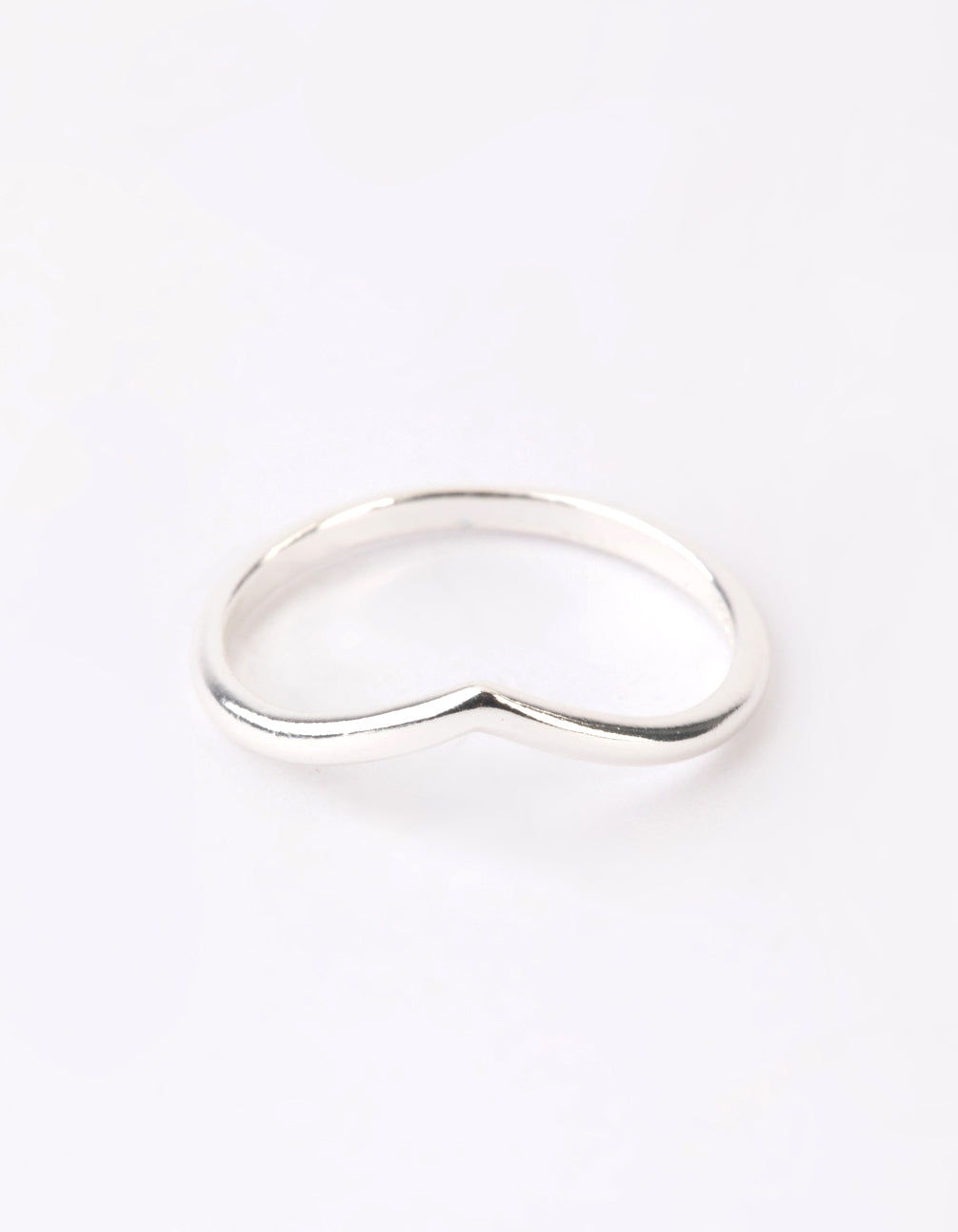 Sterling Silver Midi V Ring