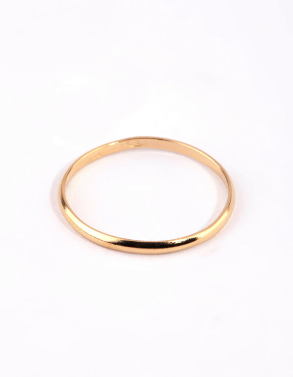 Gold Plated Sterling Silver Plain Ring
