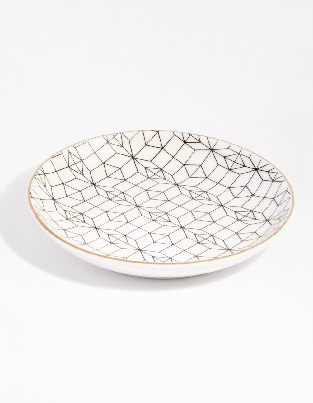 Geometric Ceramic Trinket Tray