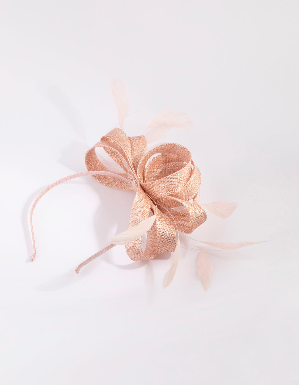 Pink Metallic Feather Alice Band