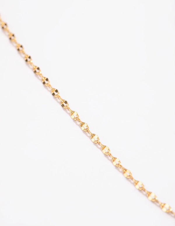 Gold Plated Medium Detailed Chain Necklace