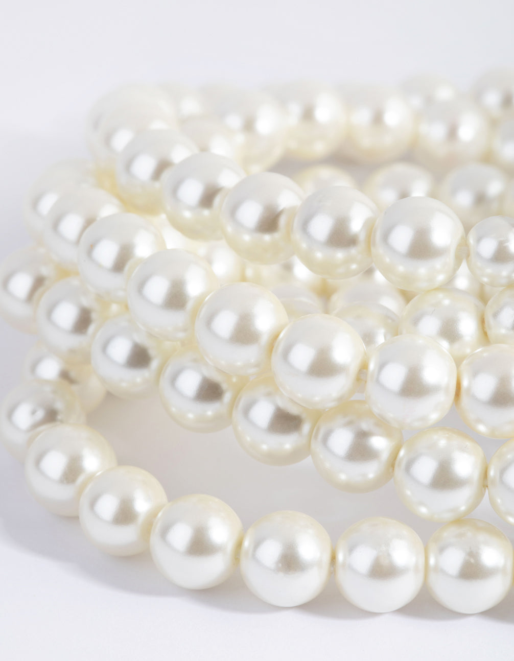 Silver Layered Statement Pearl Bracelet
