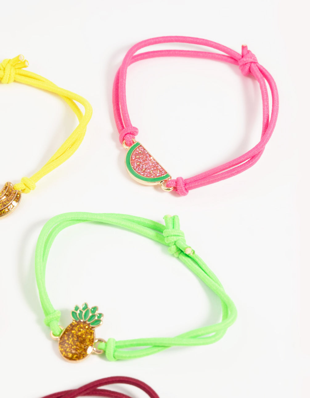 Kids Glitter Fruit Bracelet 5-Pack