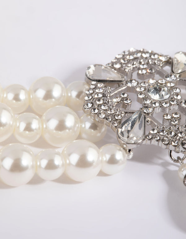 Silver Glamorous Choker