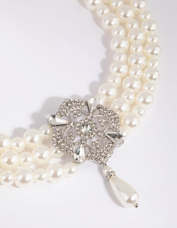 Silver Glamorous Choker