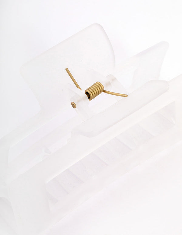 Large Frosted Rectangle Claw