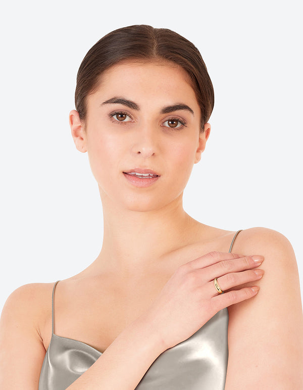 Gold Plated Rounded Ring