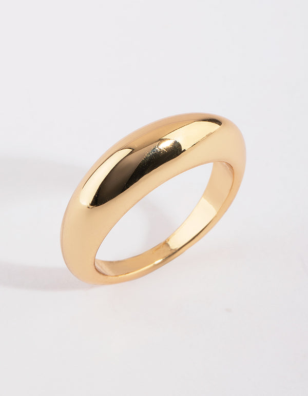 Gold Plated Rounded Ring