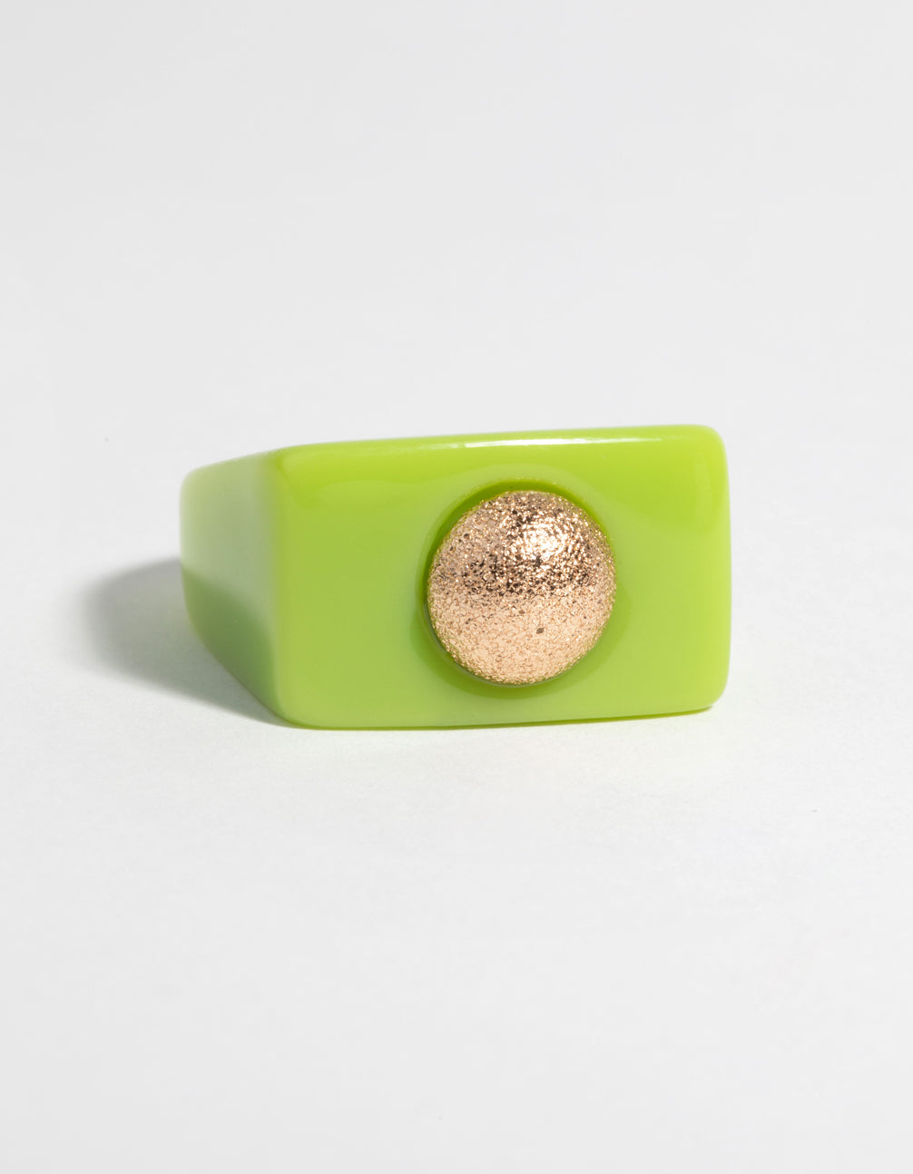 90s Green & Gold Plastic Ring
