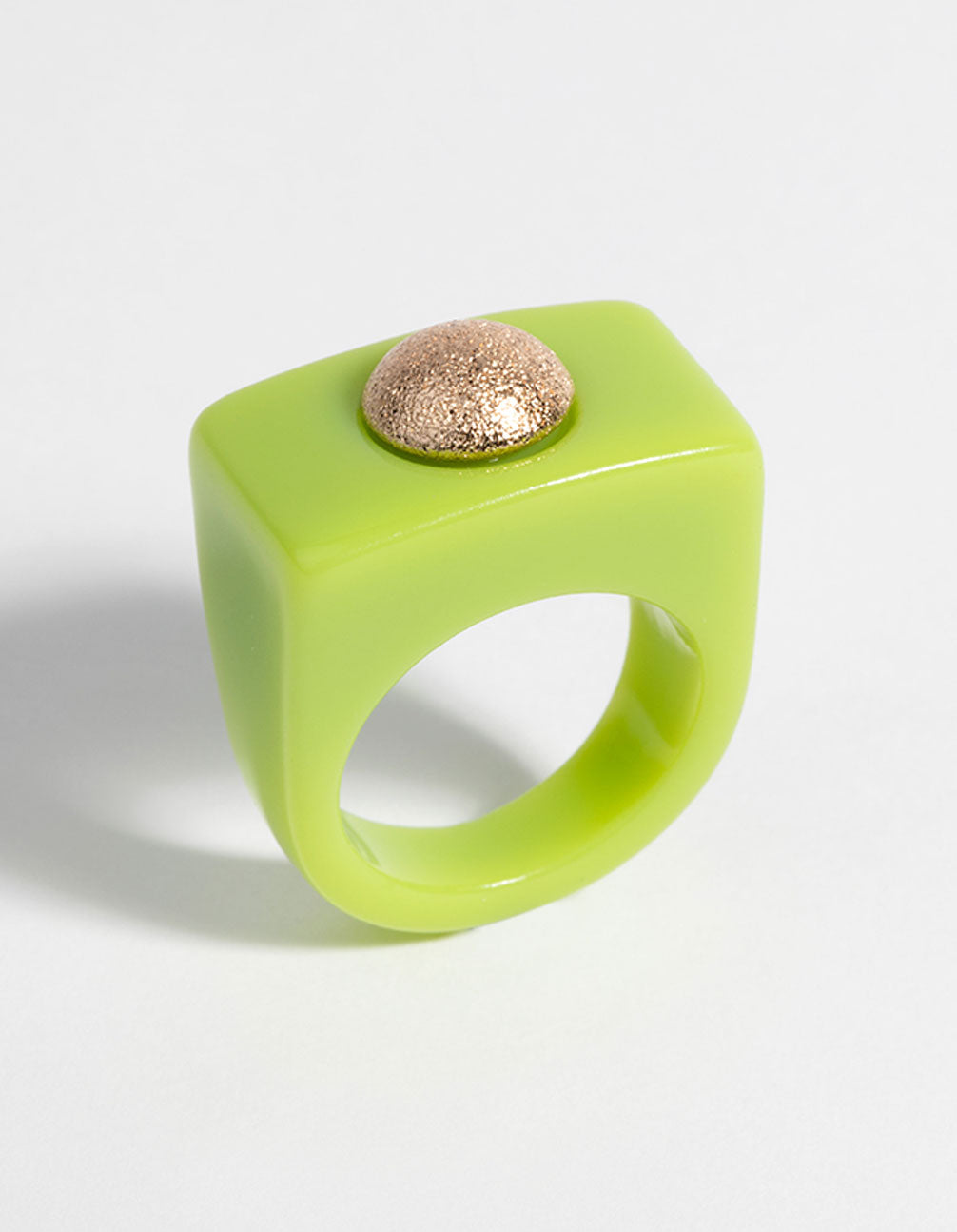 90s Green & Gold Plastic Ring