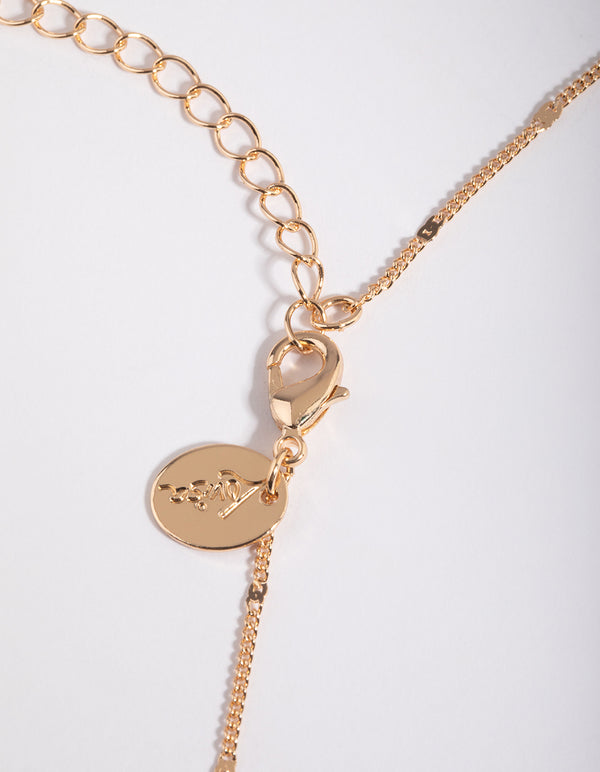 Gold Green Fluorite Statement Necklace