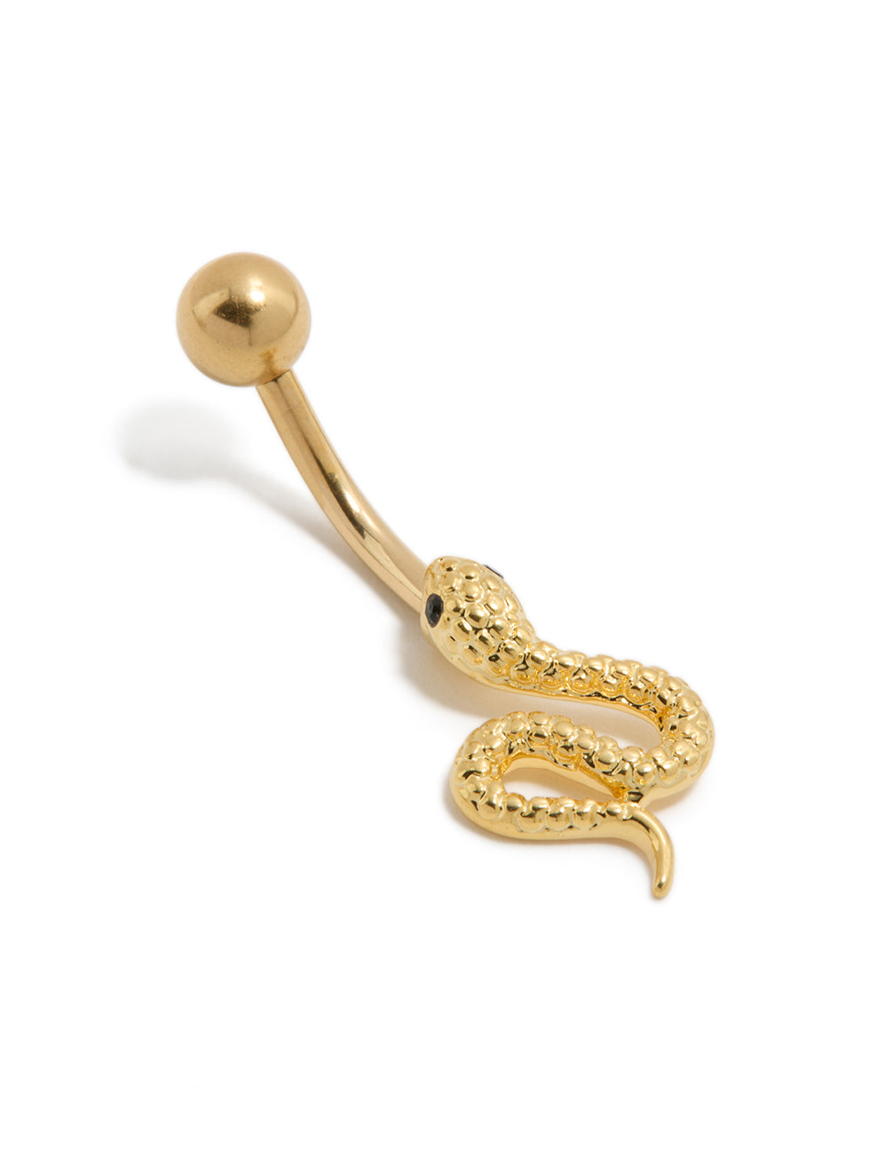 Gold Plated Titanium Snake Belly Bar