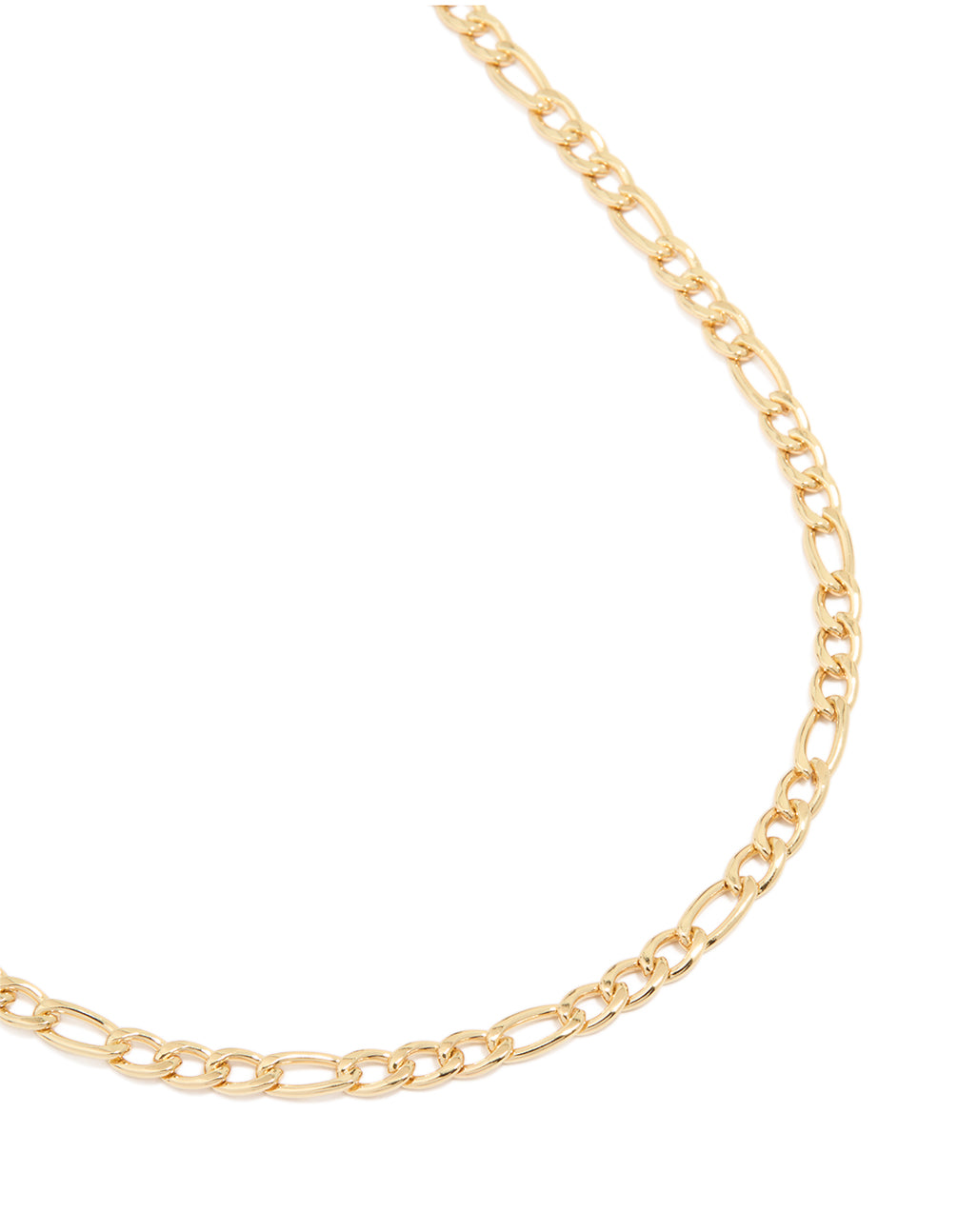Waterproof Gold Plated Stainless Steel Figaro Necklace