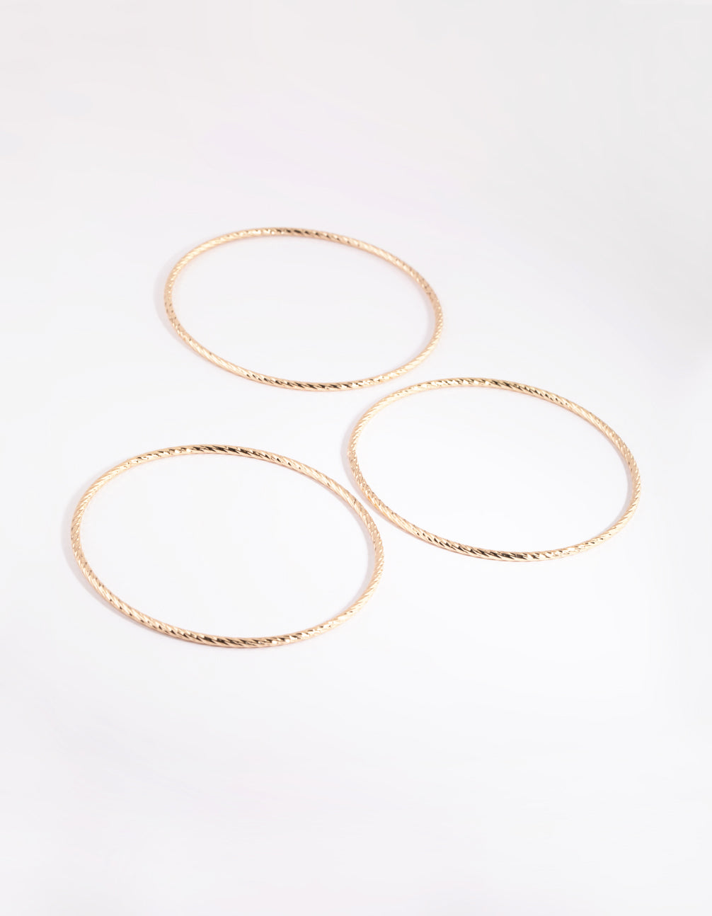 Gold Textured Bangle Pack