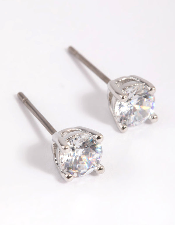 Silver Cubic Zirconia Stud Earrings