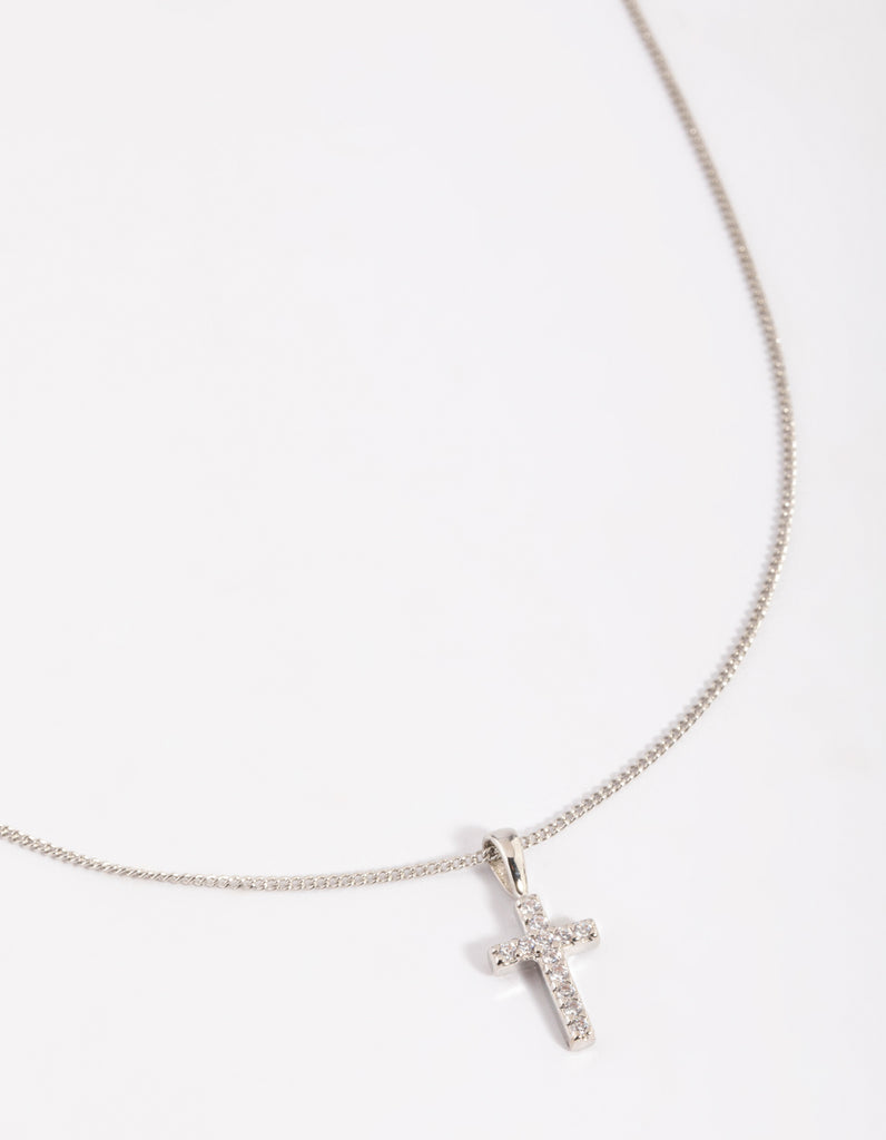 Ritastephens Sterling Silver Cross Pendant - 30mm X 18mm, 925 Silver (Pendant Only) - View #9