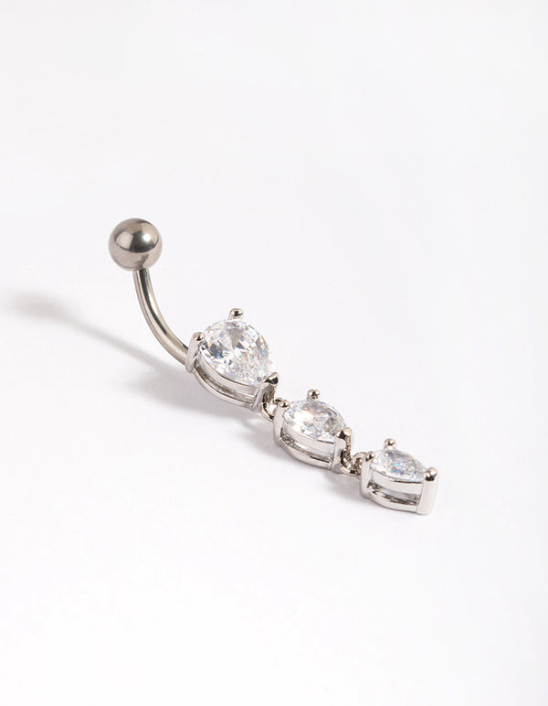 Titanium Pear Drop Belly Bar