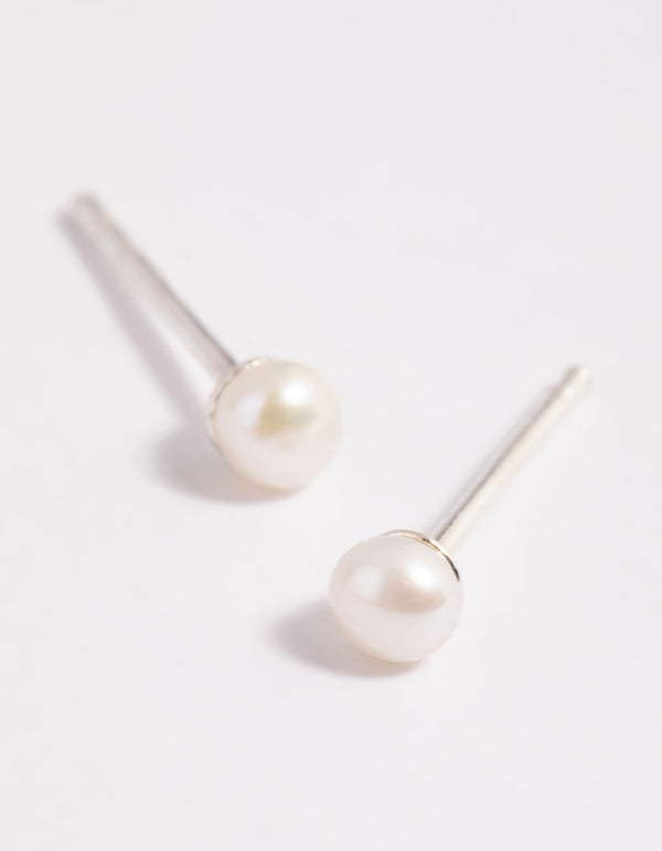 Sterling Silver Freshwater Pearl Stud Earrings