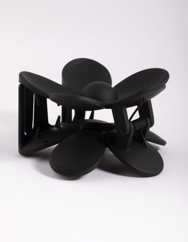 90s Black Daisy Flower Claw Clip