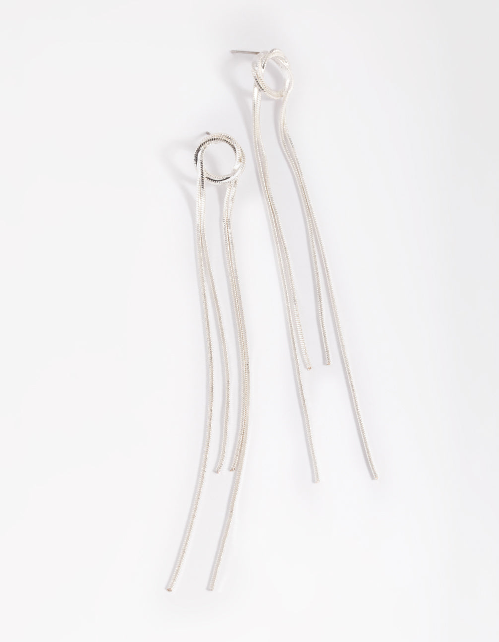 Silver Looped Drop Earrings