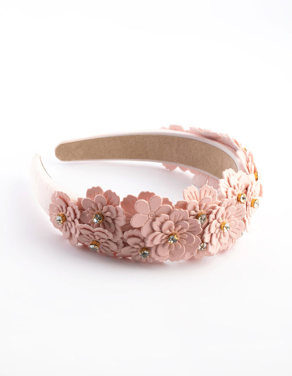Fabric Floral Embellished Headband