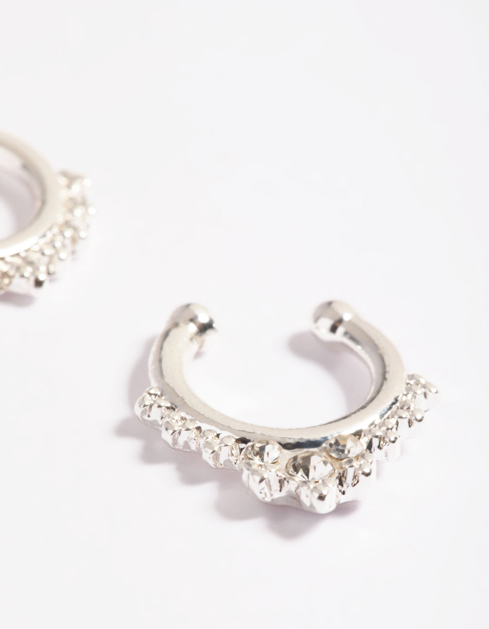 Silver Diamante Ball Septum Pack