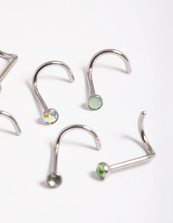 Surgical Steel Basic 6-Pack Nose Studs