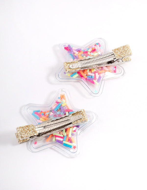 Kids Plastic Sprinkle Star Clip Pack
