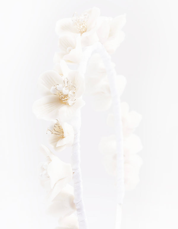 White Flower Headband