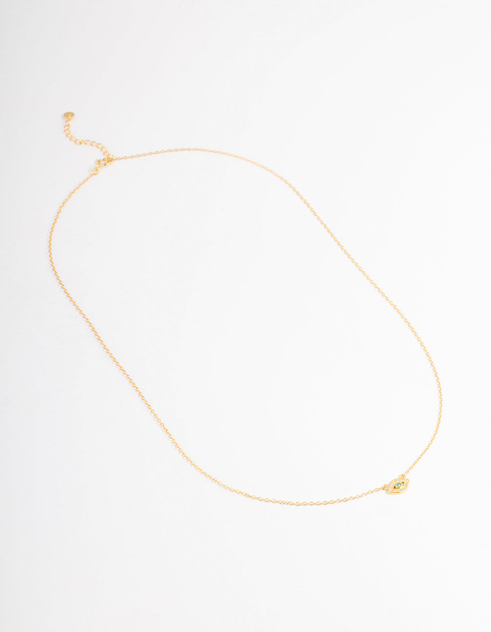Gold Plated Sterling Silver Evil Eye Necklace